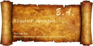 Bischof Apostol névjegykártya